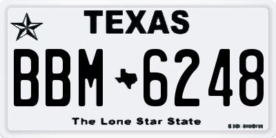 TX license plate BBM6248