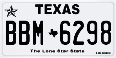 TX license plate BBM6298