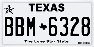 TX license plate BBM6328