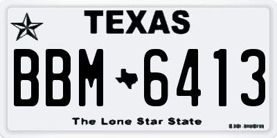 TX license plate BBM6413