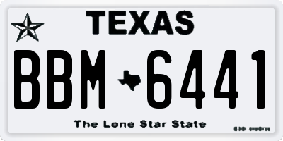 TX license plate BBM6441