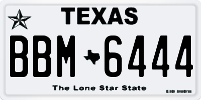 TX license plate BBM6444