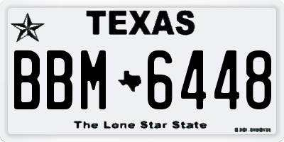 TX license plate BBM6448