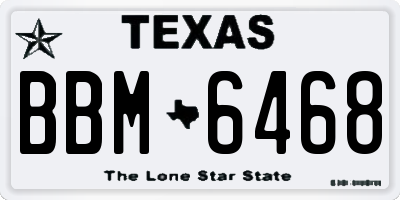 TX license plate BBM6468