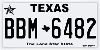TX license plate BBM6482