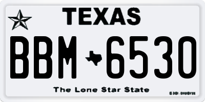 TX license plate BBM6530