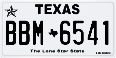 TX license plate BBM6541
