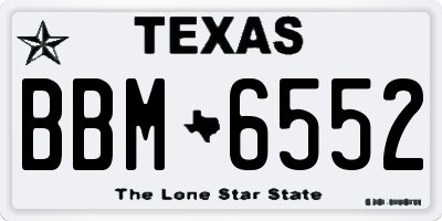 TX license plate BBM6552