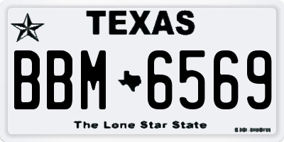 TX license plate BBM6569