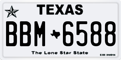TX license plate BBM6588