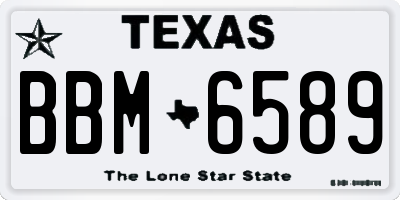 TX license plate BBM6589