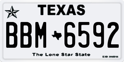 TX license plate BBM6592