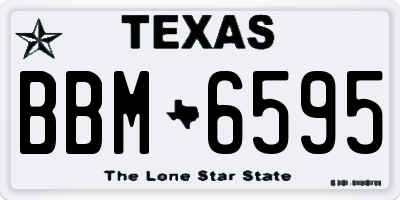 TX license plate BBM6595