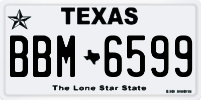 TX license plate BBM6599
