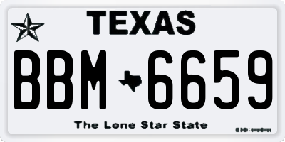 TX license plate BBM6659