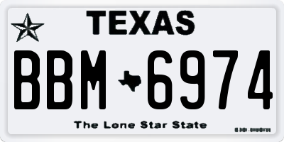 TX license plate BBM6974
