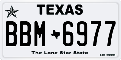 TX license plate BBM6977