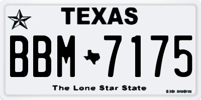 TX license plate BBM7175