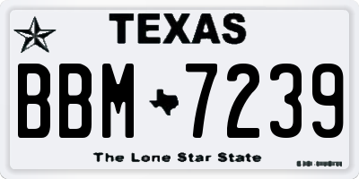 TX license plate BBM7239