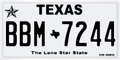 TX license plate BBM7244