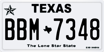 TX license plate BBM7348
