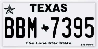 TX license plate BBM7395