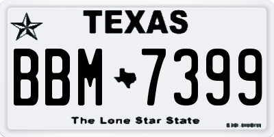 TX license plate BBM7399