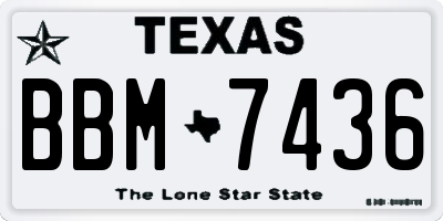 TX license plate BBM7436