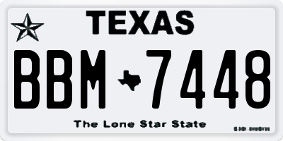 TX license plate BBM7448