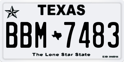 TX license plate BBM7483