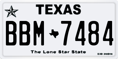 TX license plate BBM7484