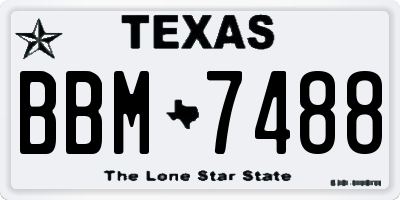TX license plate BBM7488