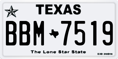 TX license plate BBM7519
