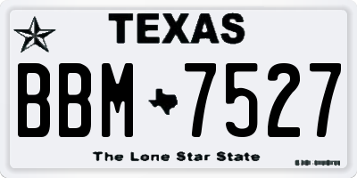 TX license plate BBM7527