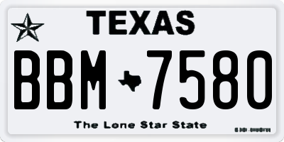 TX license plate BBM7580