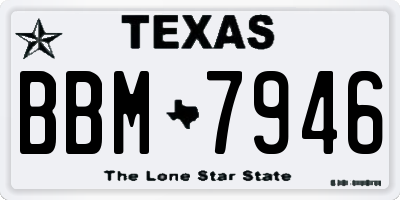 TX license plate BBM7946
