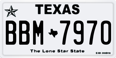 TX license plate BBM7970