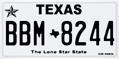 TX license plate BBM8244
