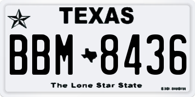 TX license plate BBM8436