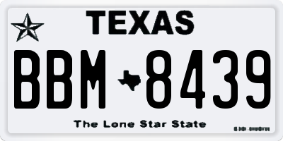 TX license plate BBM8439