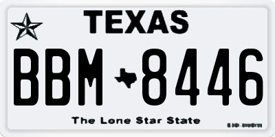 TX license plate BBM8446