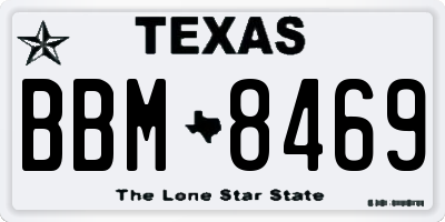 TX license plate BBM8469