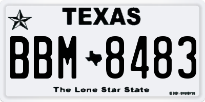TX license plate BBM8483
