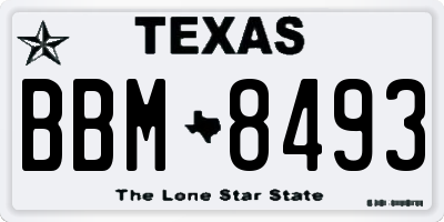 TX license plate BBM8493