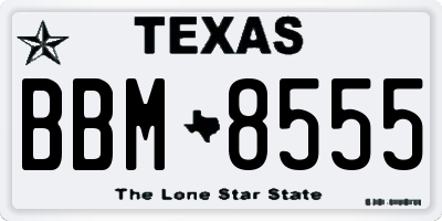 TX license plate BBM8555
