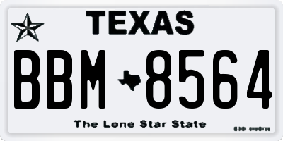 TX license plate BBM8564