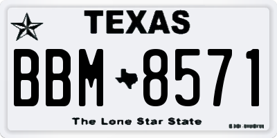 TX license plate BBM8571