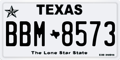 TX license plate BBM8573