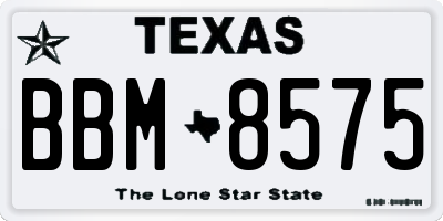 TX license plate BBM8575