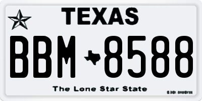 TX license plate BBM8588